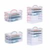 Transparent Watercolor Stationery Organizer Multi Layer Detachable Storage Case  Art Supplies