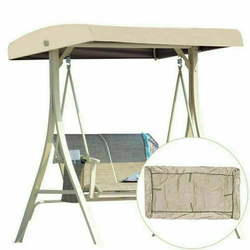 

Сменный навес для качелей на открытом воздухе, 3-местный, чехол для гамака во дворе и на заднем дворе, водонепроницаемый и непромокаемый бежевый