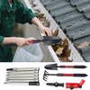 Gutter Cleaner Tool Gutter Cleaner Rake And Scoop With Extension Poles High-Efficiency Leaves Removal Tool Rust-Proof Roofing