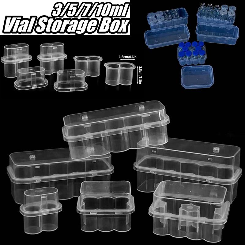 3/5/7/10Ml Vial Storage Box For Microtube Freezer Tube Plastic Storage Box Peptide Vial Refrigerator Organizer Case Stackable