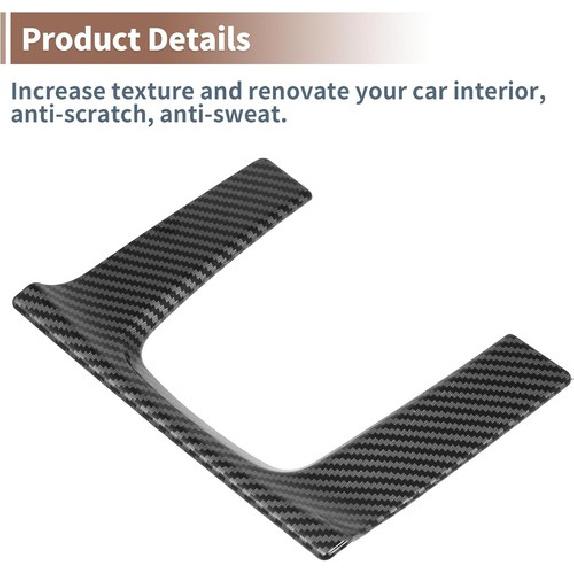 Carbon Fiber Shift Gear Panel Trim Sticker For Honda Civic 10Th Gen 2016 To