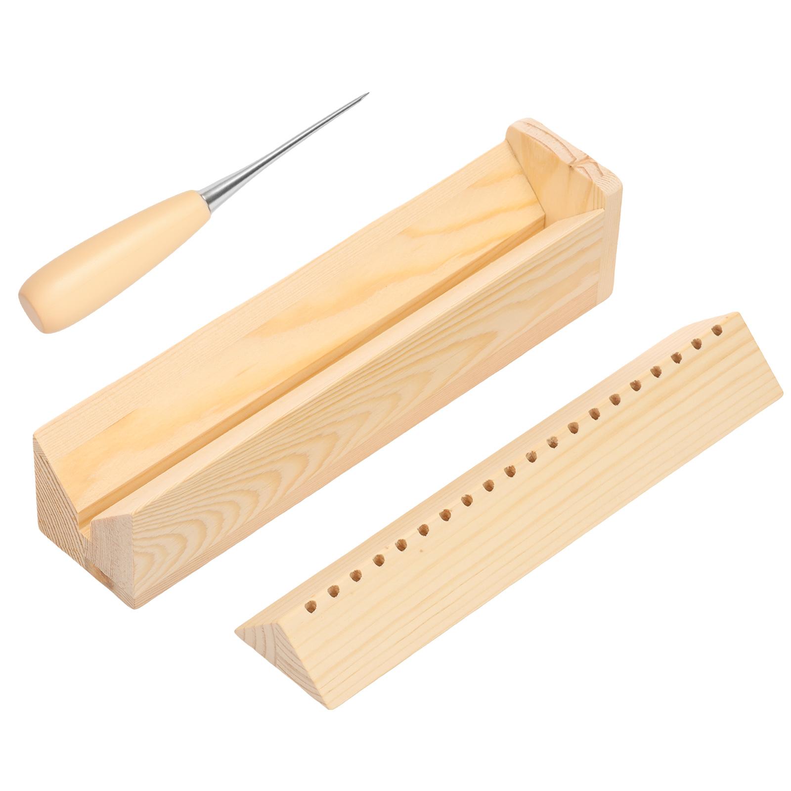 

Деревянная колыбель для переплета книг с шилом Портативная колыбель для пробивки отверстий в книгах Переплетные принадлежности для домашнего DIY-творчества Форзацы