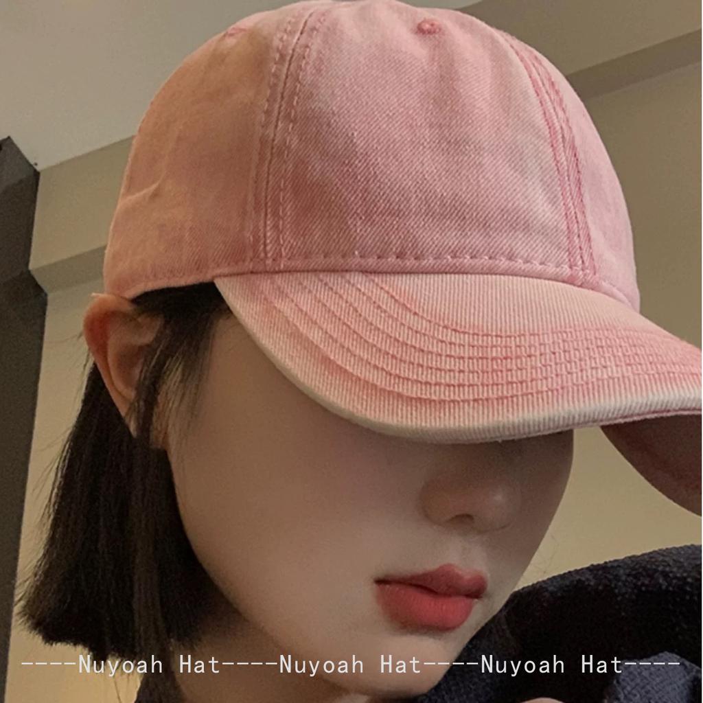 And Women Bandhnu Solid Color Distressed Baseball Caps Sun Protection Personalized All-Match Gradient Peaked Hats Minimalist Fashion Vintage Casual