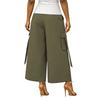 Women High Waist Wide Leg Cargo Pants with Pockets Casual Loose Fit Utility Trousers for Everyday Wear