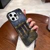 Van Gogh Oil Painting Phone Case For IPhone 16 15 17 Pro 11 12 13 14 Pro Max Plus Soft Ripple Silicone Cover Shell