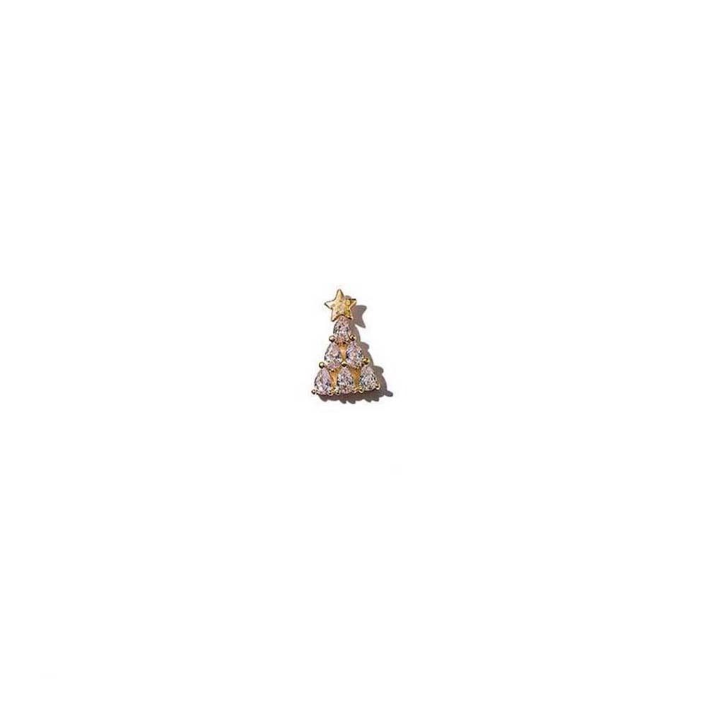 Tree 3D Nail Jewelry Snowflake Nail Rhinestones Christmas Nail Decorations Christmas Nail Drills
