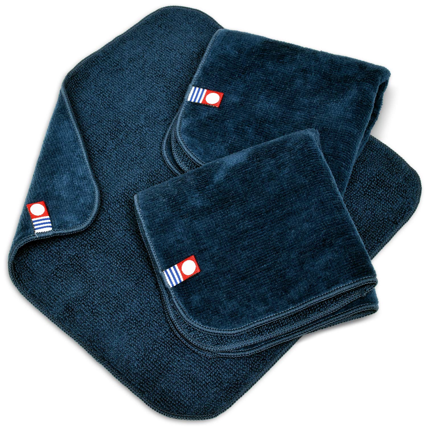 

Bloom Imabari Towel Certified Hand Vigne Solid Made in and Towels, 3-Piece Set, Handkerchief, Simple, Color, Compact, Japan, 100% Cotton, Men s