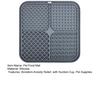 Square Silicone Dog Lick Mat with Suction Cup Anxiety Relief Pet Food Mat Anti-tip Slow Eating Bowl Peanut Butter Licking Mat Enrichment Toy
