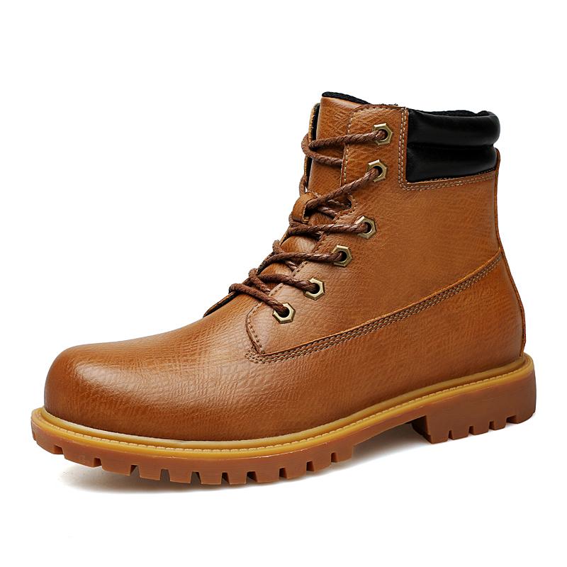 Męskie motocyklowe buty ze sznurowaniem z prawdziwej skóry, gumowe, nowa moda, gorąca sprzedaż, wysokie, do chodzenia, wszechstronne, outdoorowe, do połowy łydki