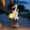 New Resin Statue Solar Decorative Lights Stump Pelican+Stump Goshawk+Mother and Child Seahorse Home Garden Landscape Decoration