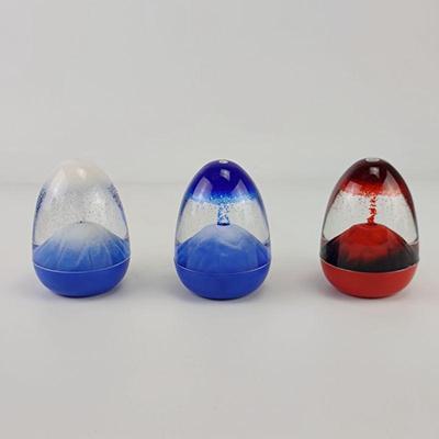 Vulkanischer Ausbruch Eierschale Öl Tropfen Ornament mit Sockel - Sanduhr Heimdeko Geschenk