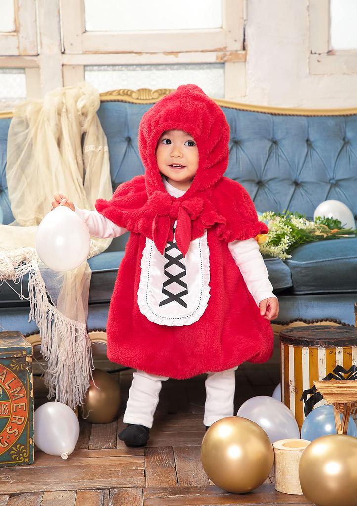 Clear Stone Marshmallow Baby Cosplay Halloween Little Red Riding Hood Baby 80cm Red Costume