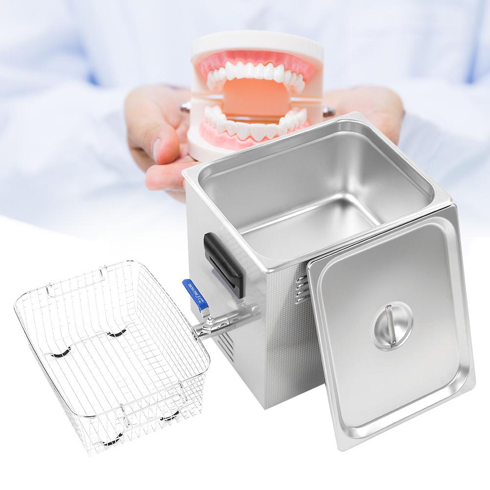 15L Stainless Steel Ultrasonic Cleaner with Digital LED Timer Heater for Jewelry Glasses Metal PartsEU 200 240V