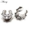Alisouy 1PC Copper Alloy Casting Animal Bats Saddle Ear Tunnels Plugs Expander Stretcher Gauges Earrings Piercing Body Jewelry