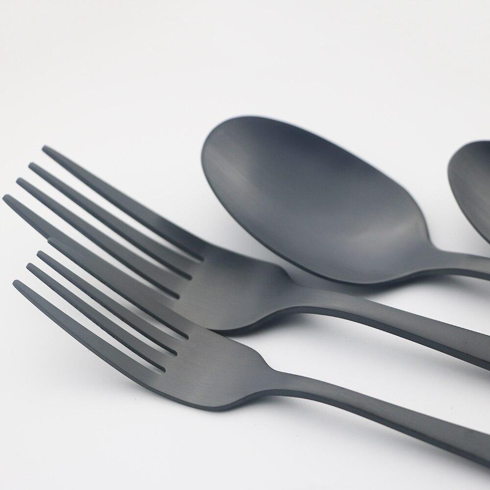 Matt 4stk Rose Gull Servise Rustfritt Stål Sett Knivgaffel Skje Dessertgaffel Bestikksett Servise Kjøkken Western Matsett