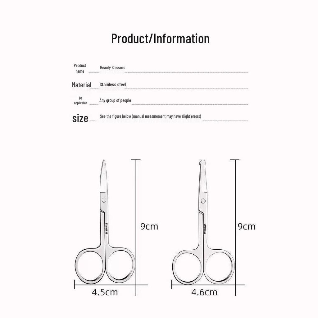 Spot Stainless Steel Eyebrow Scissors - Mirror Finish for Women's Makeup & Men's Beard Grooming