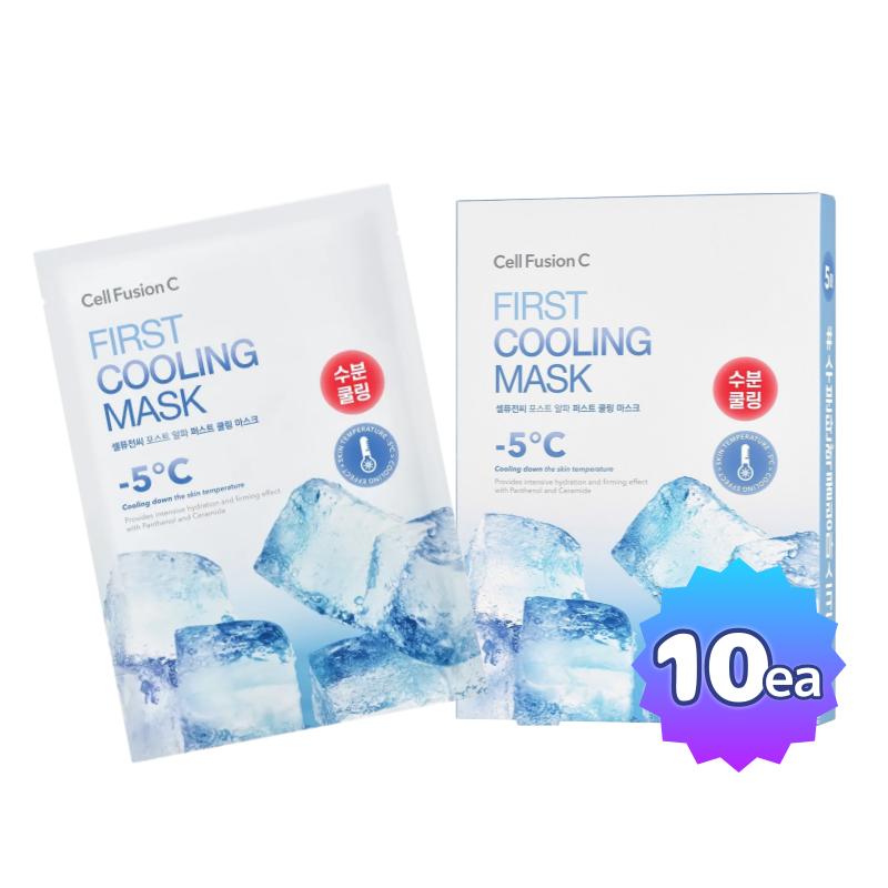 

Cell Fusion C First Cooling Mask | Instant Skin Temperature Reduction & Soothing Relief | 27g x 10 Sheets (Value Pack)