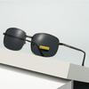 Polarized Metal Men's Sunglasses Stylish Square-Frame Premium-Quality UV Protection Sun Glasses for Driving and Fishing