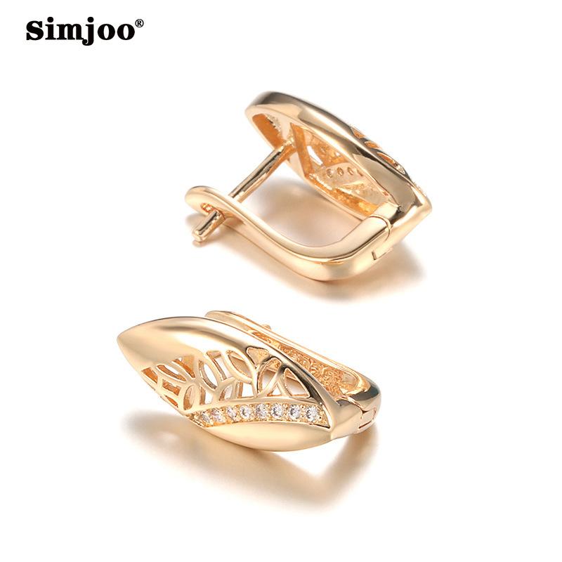 SIMJOO Zirkonové náušnice Módní Temperament Jednoduché Zirkonové náušnice