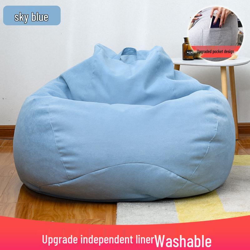 Baumwoll-Leinen abnehmbarer waschbarer Sofasitzsackbezug