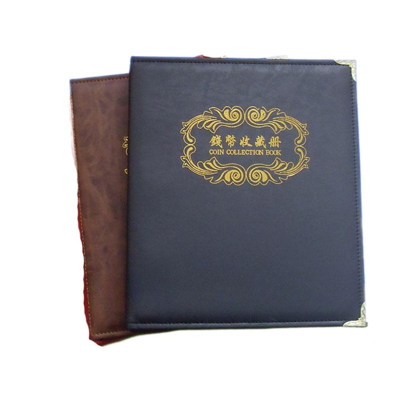 PU Leather 3-hole High-end Coin Collection Book Empty Shell Without Inner Pages Banknote Coin Storage Book