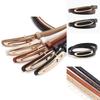 Women Thin Leather Belt With Elliptical Buckle For Jeans And Dresses Autumn Style
