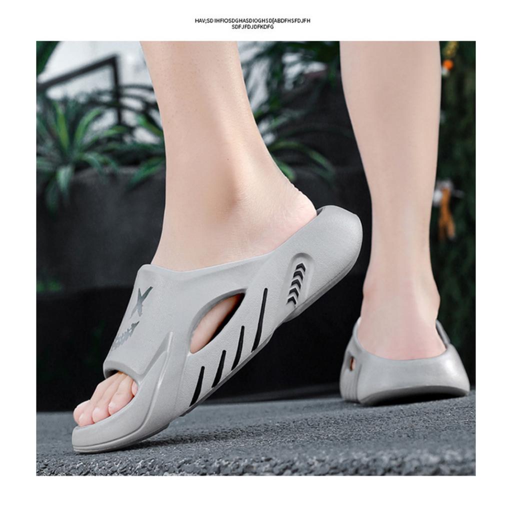 Slippers Men's Summer Home Indoor, Foot Massage Flip-flops Outside Wear Non-slip Fashion Sports Large Size Beach A Word Drag