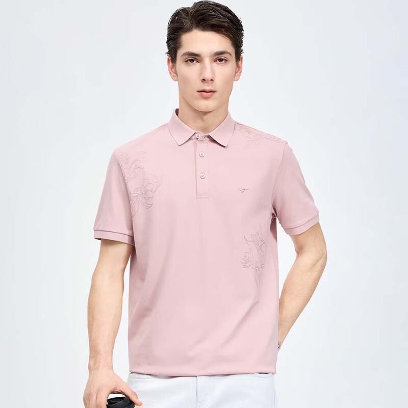 SEPTWOLVES Men's Short Sleeve Printed Polo Shirt