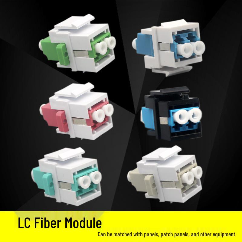 LC Duplex Fiber Optic Connection Module with Flange for 10 Gigabit Panels