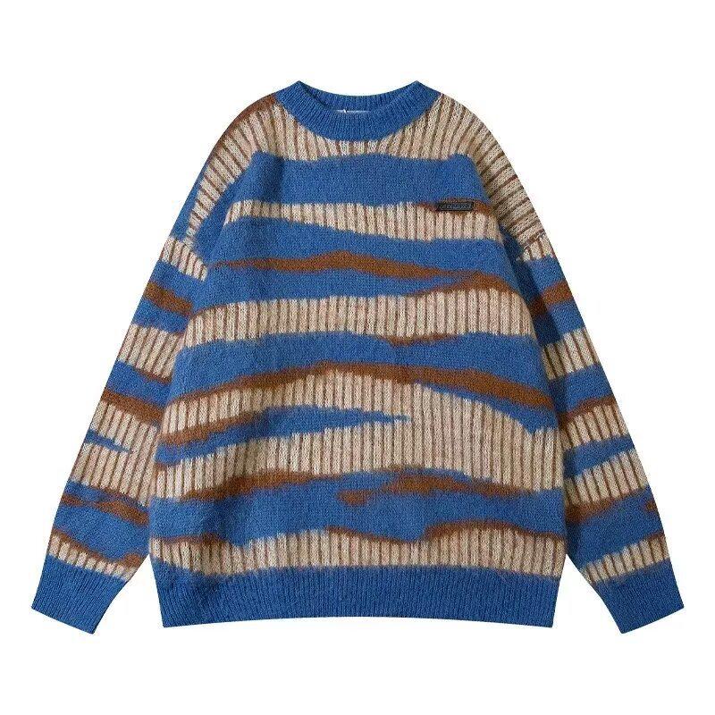 Men s Slim Fit Trendy Round Neck Sweater - Autumn/Winter 2025 XXL синий