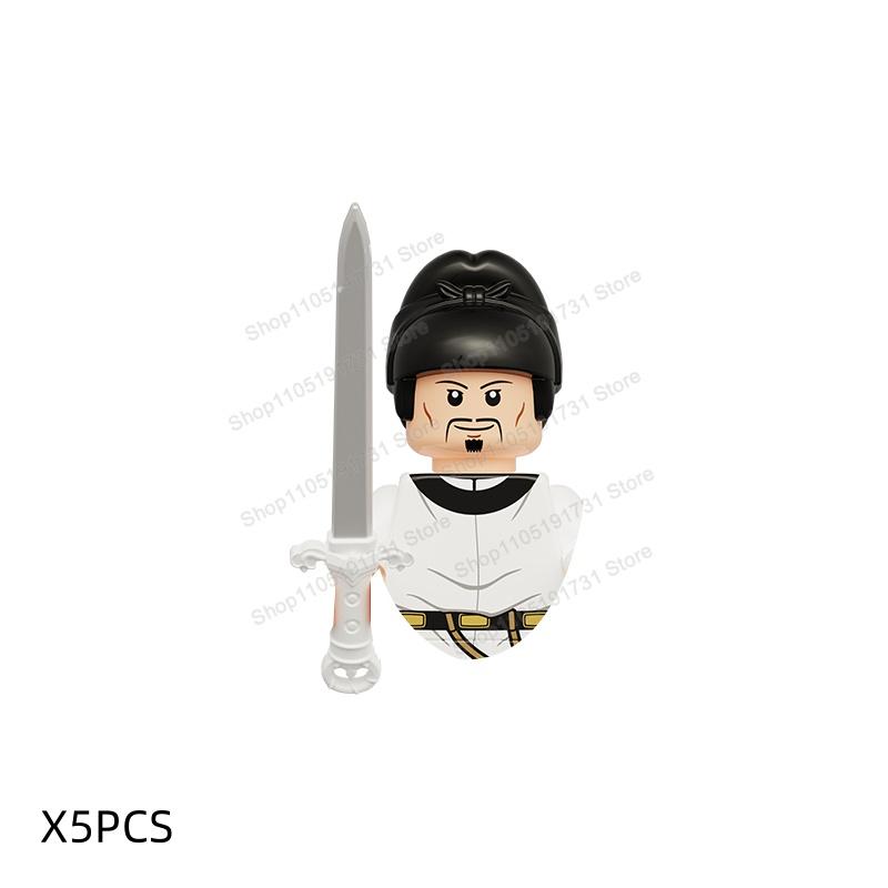 MOC Chinese Soldier Figures Building Blocks Shangzhou Dynasty Qin Dynasty Castle Warrior Knights Army Accessories Bricks Toys