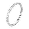 New Trendy Rainbow Simulated Diamond Stackable 925 Sterling Silver Eternity Ring for Women Wedding Finger Band Gift Z30