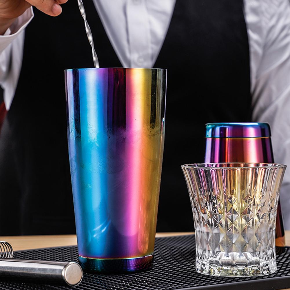 Stylish Colorful Stainless Steel Boston Cocktail Shaker Mixing Shaking Tool Accessories for Bar