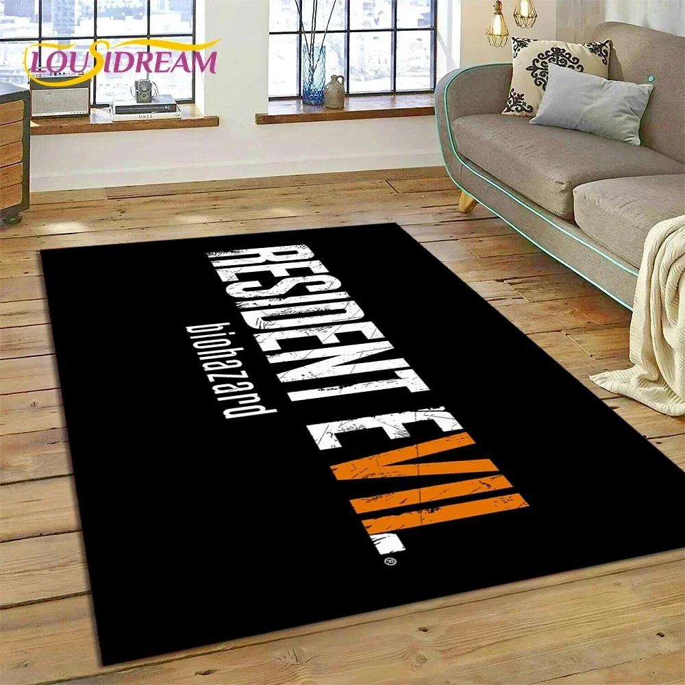 3D Horro Games R-Resident Evil Gamer Carpet Rug for Bedroom Living Room Home Sofa Decoration,Child Game Large Decor Floor Mat