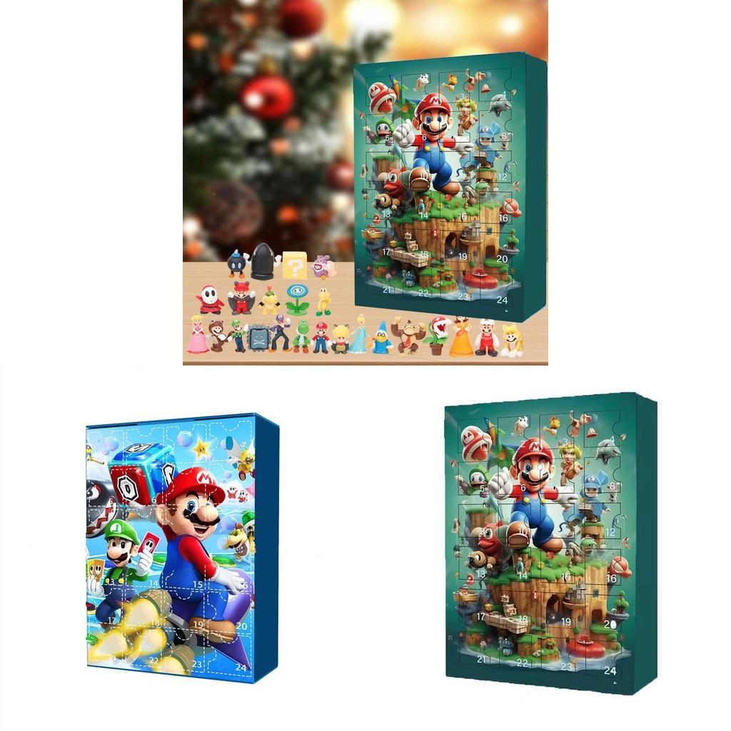 Mario Bros Super Adventskalender 24 Tage Weihnachts-Countdown Geschenke Blind Box 24 Stück