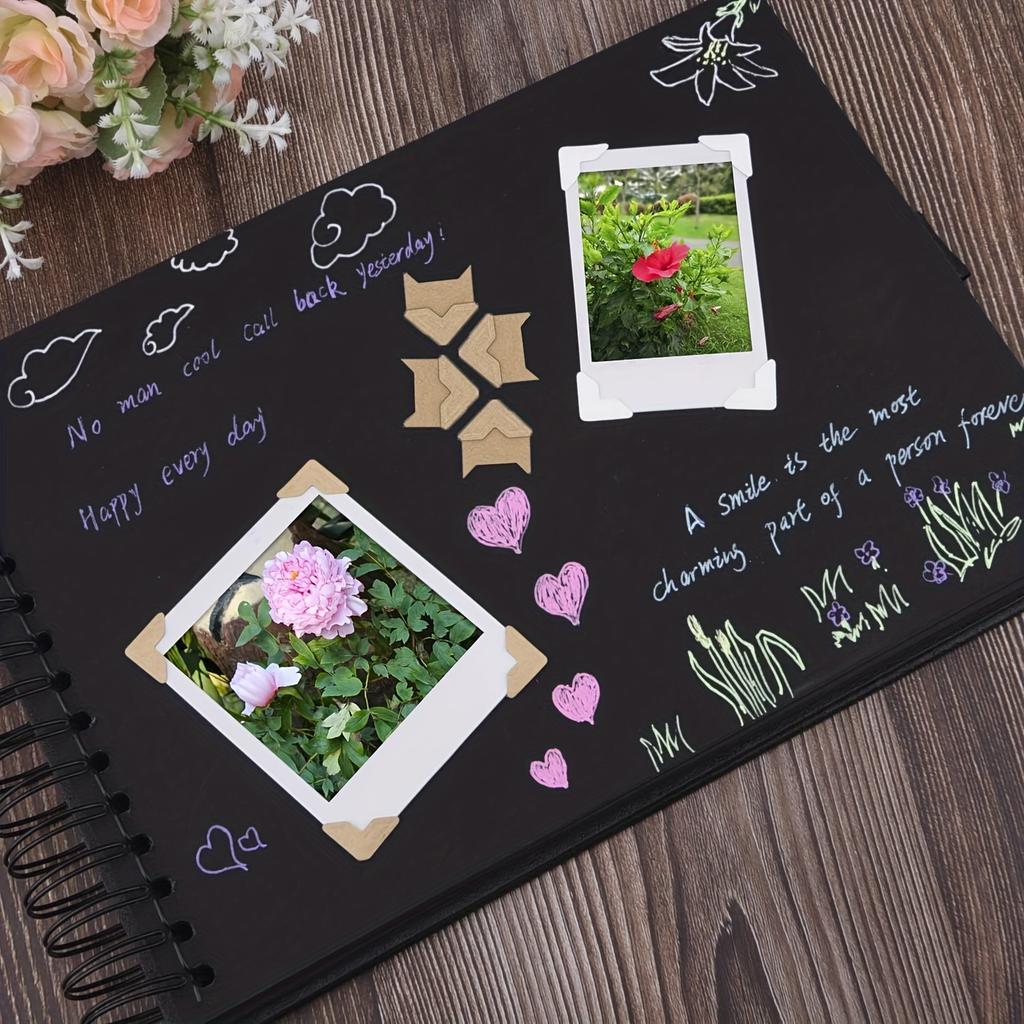 24pcs/sheet Self-adhesive Album Corner Sticker DIY scrapbook accessories, multi-color optional, memory preservation and production