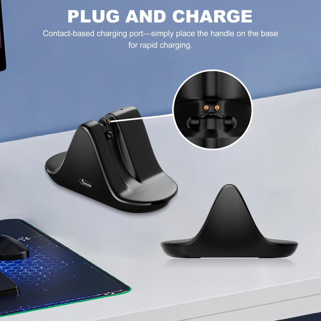 Mini Charging Dock for Meta Smart Glasses Wayfarer/Headliner/Skyler Portable Travel Charger Station with USB-C Cable & LED Light