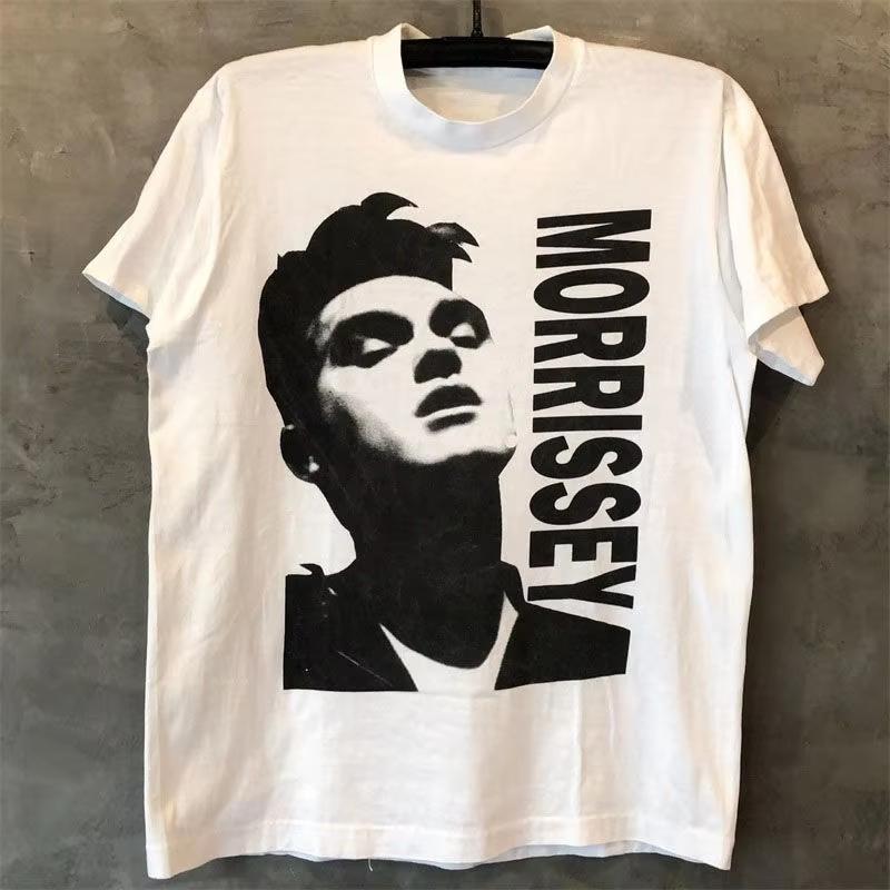 Morrissey Morrissey Portrait The Smiths Smith Band Trend Short Sleeve Unisexs and Womens Lazy Wind TShirt M