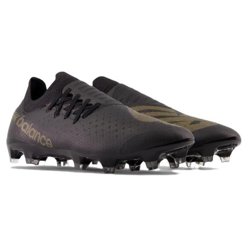 New Balance Furon v7 Pro Men Round Toe Comfort Training FG Firm Ground Fabric Composite Soccer Cleats Black SF1FBK7