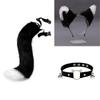 Halloween Cosplay Fluffy Fox Tail Fox Ears Keychain Cat Paws Gloves And Mask Animation Exhibition For Costume Accessories Set