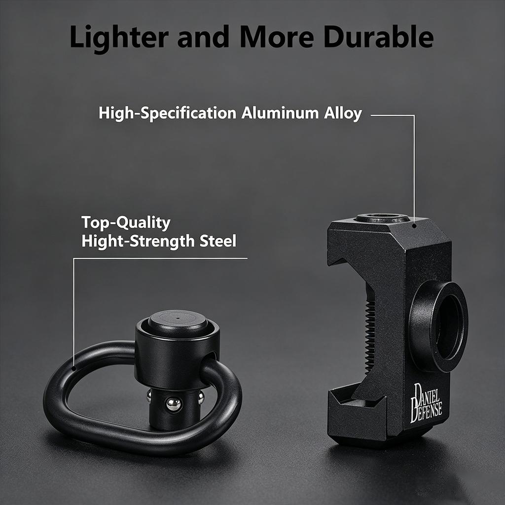 Daniel Defense Strap Buckle DD Sling Mount QD Sling Attachment Mount Quick-Release Buckle 20mm Rail, M4/M16/416 MK18 Accessories