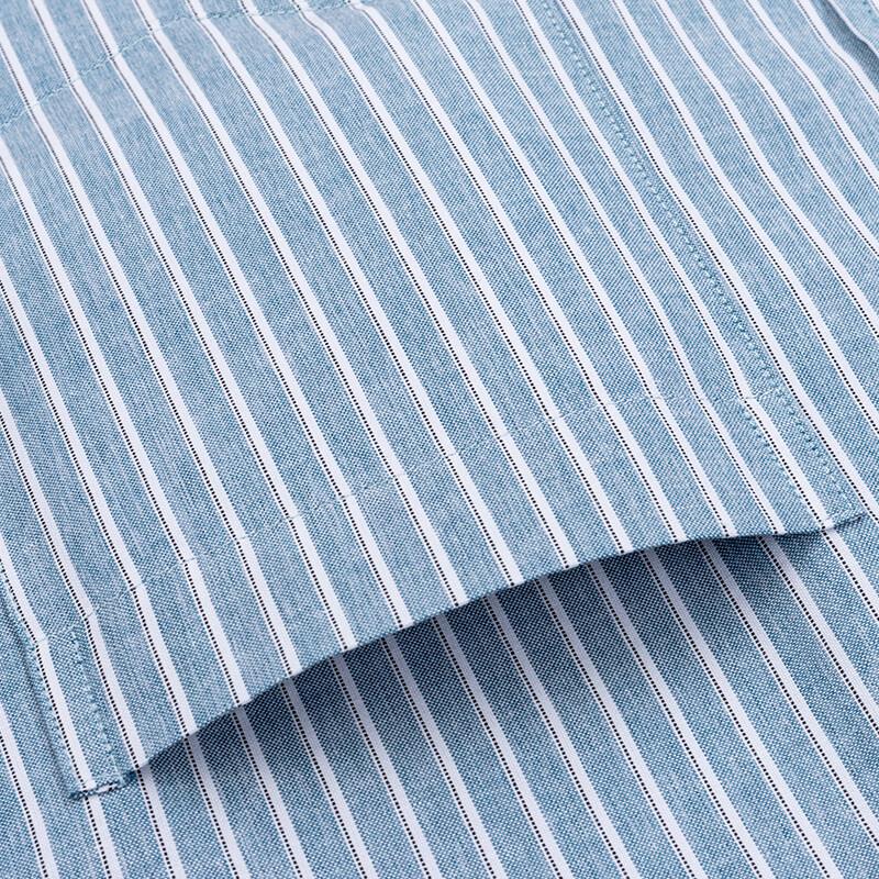 FIRS Men's Short Sleeve Striped Business Casual Shirt