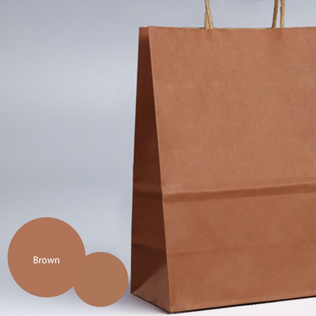 30pcs 18 Colors Optional Solid Color Kraft Paper Bags Can Be Used Multiple Times Shopping Bags, Holiday Gift Packaging Bags