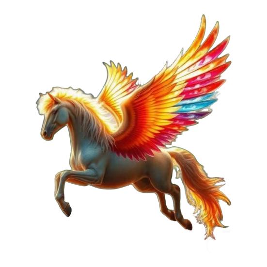 Pferd Ornament Acryl 2D Flach Realistisch Fliegendes Pferd Weihnachtsbaum Anhänger mit Funkelndem Strassstein Zuhause