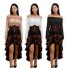 Medieval Sailing Captain Costume Dress With Ruffle Long Skirt For Cosplay And Halloween