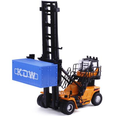 Modello di impilatore di container pressofuso in scala 1/50, camion impilatore in lega, veicoli, giocattoli, regali