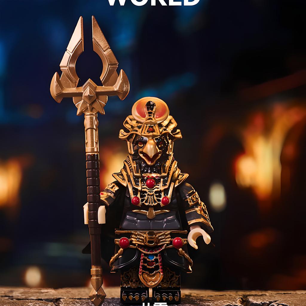 Third-party Egyptian Mythology Building Block Figures,includes Anubis, Sobek,Sun God,Sun Wukong,collectible Creative Gift