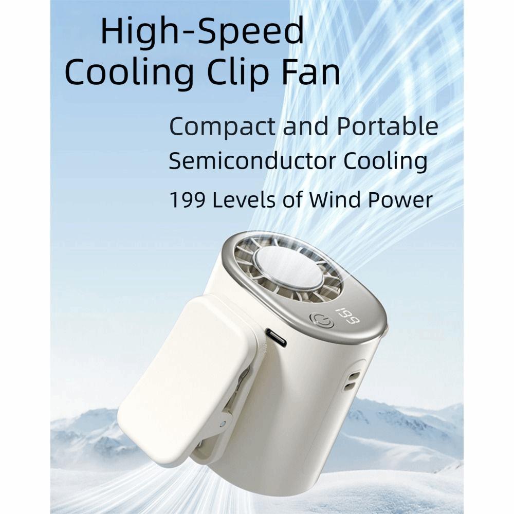 Ice Compress Cooling Mini Electric Fan 199 Speeds Adjustable Clip on Fan Gifts Cooling Fan  Desktop