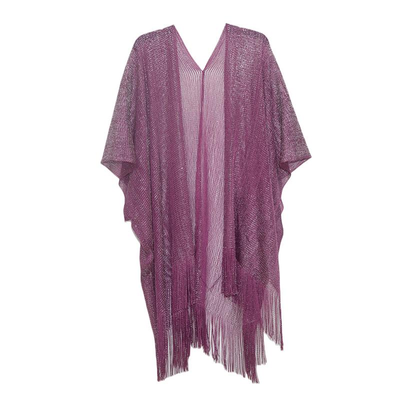 New Knitted Summer Elegant Women Scarf Sparkly Bright Silk Bikini Cover Up Poncho Capa Para Mujer Scarve Sarong Beach Wrap Shawl