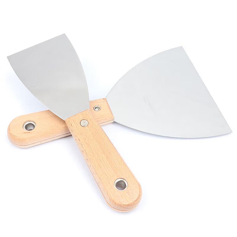 Ice Yu BYQ-572 Wooden Handle Stainless Steel Scraper Set